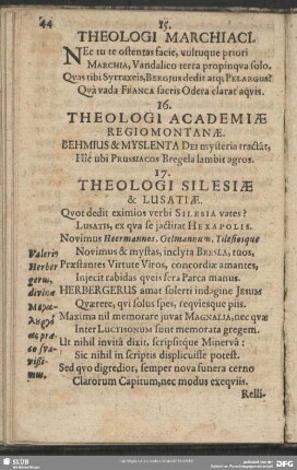 17. Theologi Silesiae & Lusatiae
