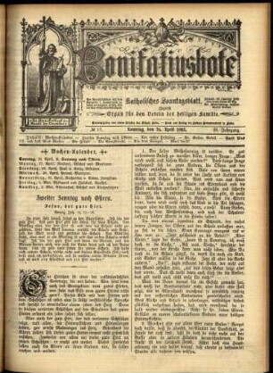Erste Ausgabe vom Sonntag, den 26. April 1903.