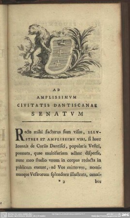 Ad Amplissimum Civitatis Dantiscanae Senatum