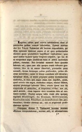 De lapidum cultu apud patriarchas quaesito : Commentatio de locis Geneseos XXVIII, 18. 19. et XXXV, 14. 15