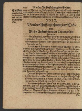 XXIX. Vond er Aufferstehung der Todten