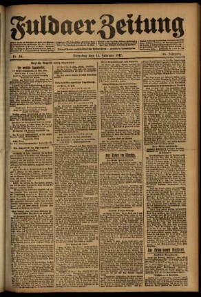 Ausgabe vom Dienstag, den 13. Februar 1917.