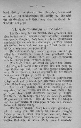 VI. Erleichterungen im Haushalt