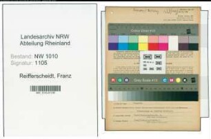 Entnazifizierung Franz Reifferscheidt , geb. 18.04.1899 (Polier)