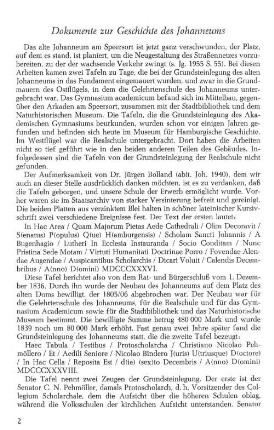 Dokumente zur Geschichte des Johanneums