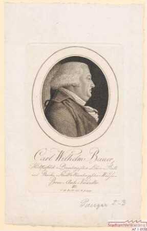 Carl Wilhelm Bauer, Hochfürstlich-Bambergischer Lehenrat und Reichsstädtischer Weizenbrauamtsverwalter