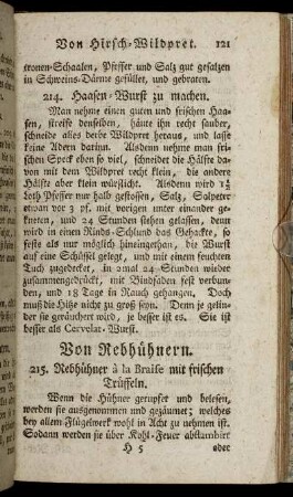 Von Rebhühnern. - Von Fasanen.