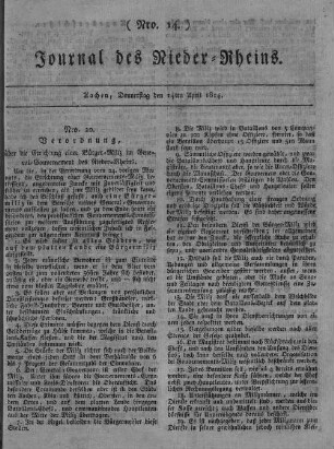 Journal des Nieder- und Mittel-Rheins