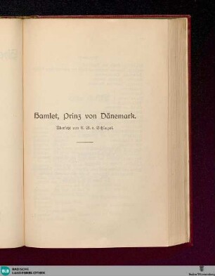 6: Hamlet, Prinz von Dänemark. Der Kaufmann von Venedig. Wie es euch gefällt