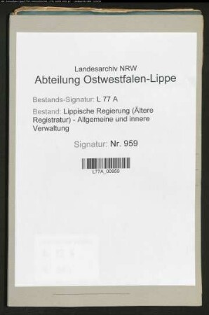 Obligationen und Quittungen über Ablösungskapitalien der lippischen Kirchengemeinden, Bd. 3