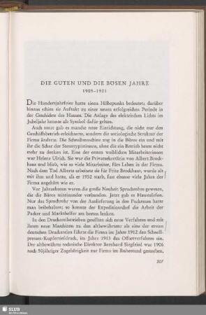 Die Guten Und Die Bösen Jahre : 1905–1921