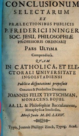 Controversia Philosophica De Continuo