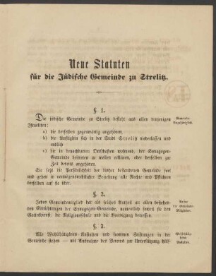 Neue Statuten