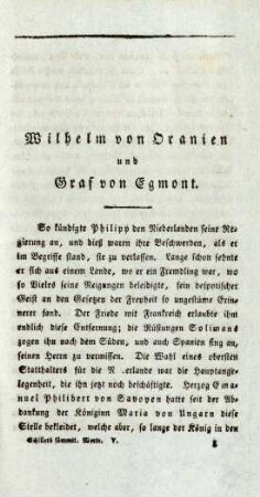Wilhelm von Oranien und Graf von Egmont