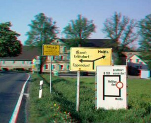 Wasserläufe Freiberg: Obersaida, Ortsschild