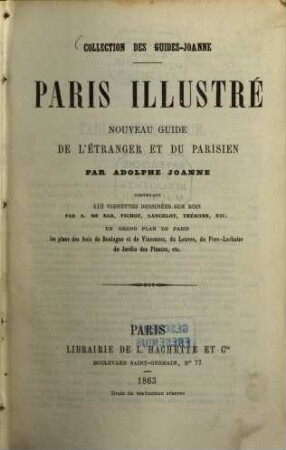 Paris illustré : nouveau guide de l'étranger et du parisien