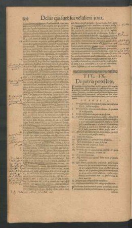 Tit. IX. De patria potestate.