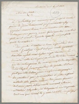 Klemens Wenzel Nepomuk Lothar von Metternich (1773 - 1859) Autographen: Brief von Klemens Wenzel Nepomuk Lothar von Metternich an N. N. - BSB Autogr.Cim. Metternich, Clemens Wenzel von