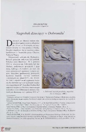 69: Nagrobek dziecięcy w Dobromilu