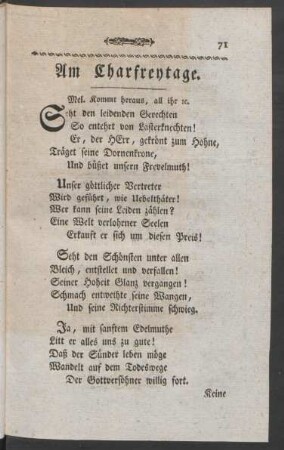 Am Charfreytage