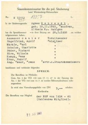 Behrendt, Agnes