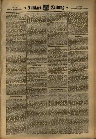 Zweite Ausgabe vom Montag, den 19. September 1910.
