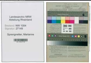 Entnazifizierung Marianne Sprengnetter , geb. 24.02.1921 (Kontoristin)