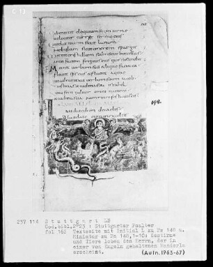 Der Stuttgarter Bibelpsalter — Verehrung des Brustbilds Christi