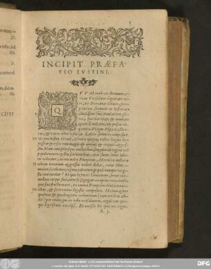 Incipit Praefatio Iustini.