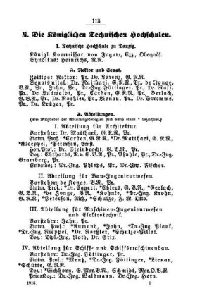 Die Königlichen Technischen Hochschulen