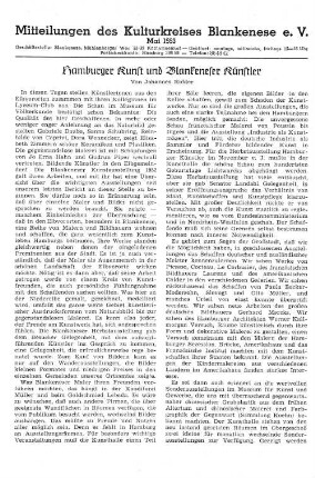 Hamburger Kunst und Blankeneser Künstler