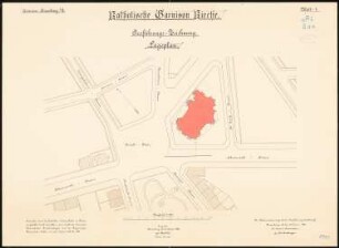 Katholische Garnisonskirche, Straßburg: Lageplan 1:500