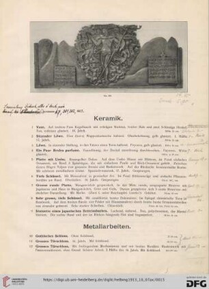 Metallarbeiten (Nr. 10-67)