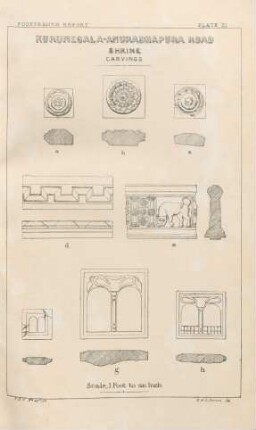 Plate XI. Kurunégala-Anurádhapura Road. Shrine. Carvings