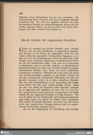 Ideelle Gründe für organisches Gestalten