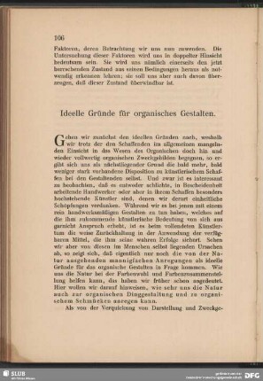 Ideelle Gründe für organisches Gestalten