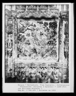 Hauptaltar mit Szenen aus dem Marienleben — Rückwand des Hochaltars — Ölbergszene