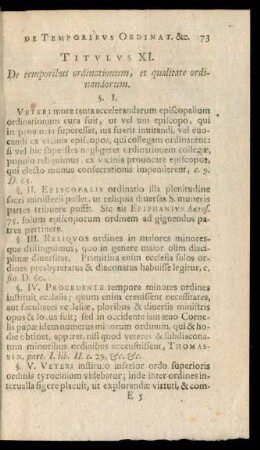 Titulus XI. De temporibus ordinationum, et qualitate ordinandorum.