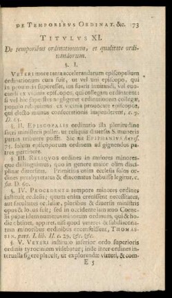 Titulus XI. De temporibus ordinationum, et qualitate ordinandorum.