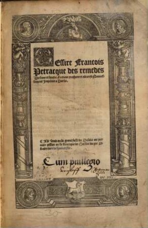 Des remedes de l'une et l'autre Fortune, prospere et adverse