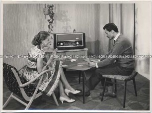Werbeaufnahme für ein Radio