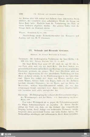3 N. Stehende und fliessende Gewässer