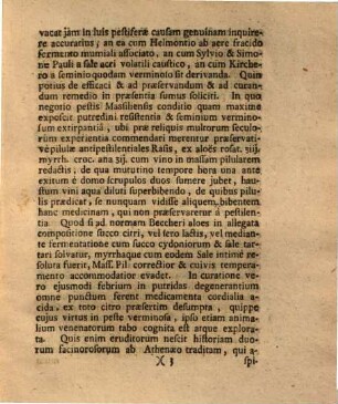 Facultatis Medicae In Perantiqva [Perantiqua] Hierana Decanus Et Senior, D. Johan. Andreas Fischer ... Lectori Benevolo S. P. D. Ipsique hoc Programmate Inaugurali, Usum Novellarum Medicum, In nuperrimae Pestis Massiliensis oder so genandten Siamischen Kranckheit exemplo, proponit, eiusdemque mali praestantissimum Alexiterium
