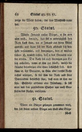 51. Statut. - 106. Statut