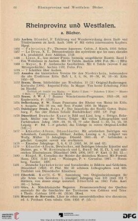 Rheinprovinz und Westfalen