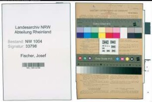 Entnazifizierung Josef Fischer , geb. 26.11.1914 (Arbeiter)