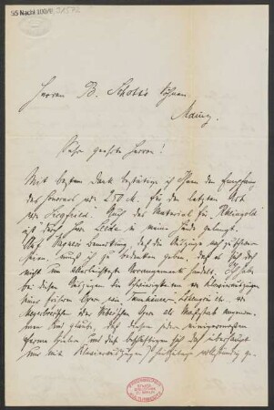 Brief an B. Schott's Söhne : 27.01.1882