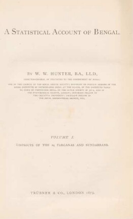 Vol. 1: Districts of the 24 Parganas and Sundarbans