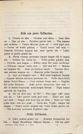 Lateinisches Lesebuch, 1