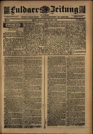 Zweite Ausgabe vom Freitag, den 07. November 1902.
